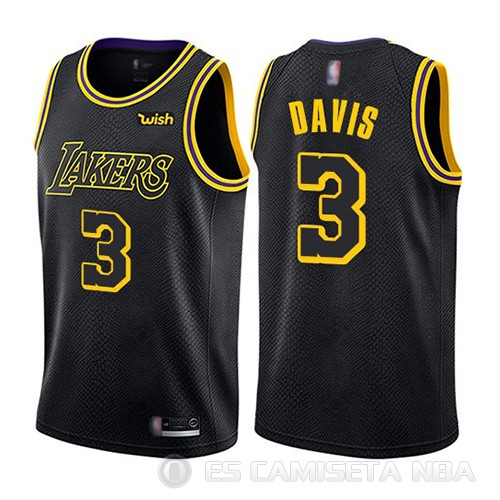 Camiseta Anthony Davis #3 Los Angeles Lakers Ciudad 2019 Negro - Haga un click en la imagen para cerrar